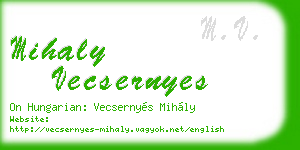 mihaly vecsernyes business card